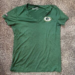 Under Armour Combine Authentic 🏈Green Bay Packers🏈 v-neck Heatgear T-shirt